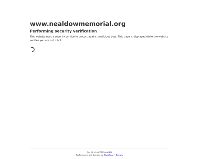 Screenshot of the Neal S. Dow website