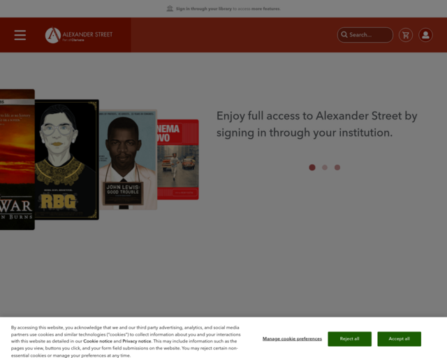 Screenshot of the AVON Alternate Weblink website