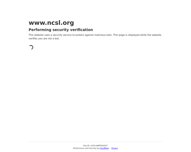 Screenshot of the National Conference of State Legislatures website