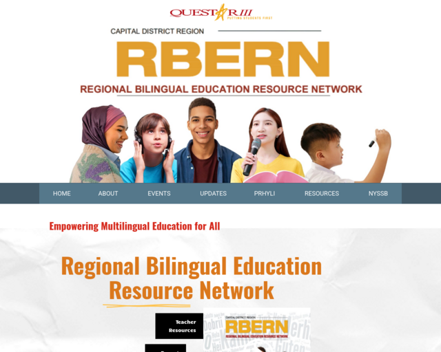 Screenshot of the RBERN website