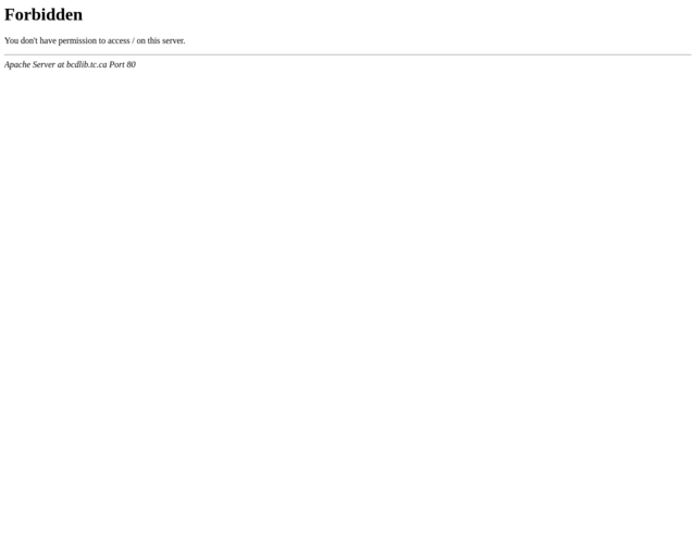 Screenshot of the British Columbia International Digital Library website