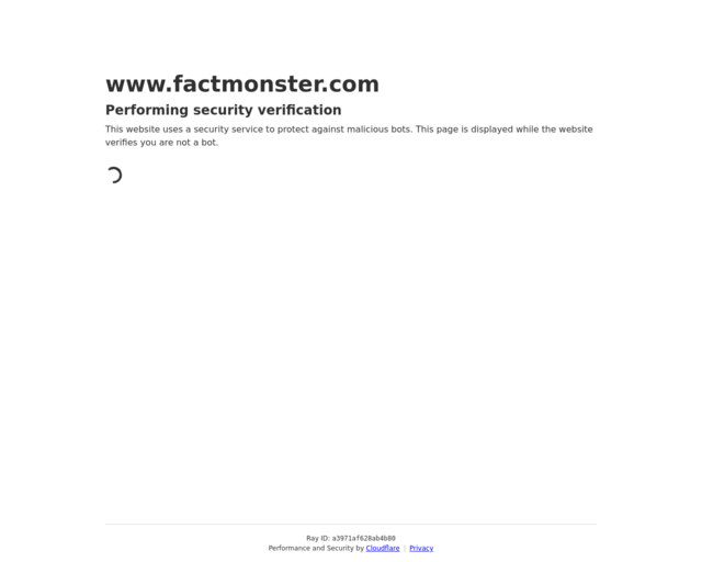Screenshot of the Fact Monster Biographies website