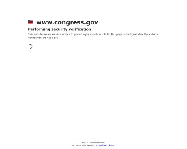 Screenshot of the Congress.gov | Library of Congress website