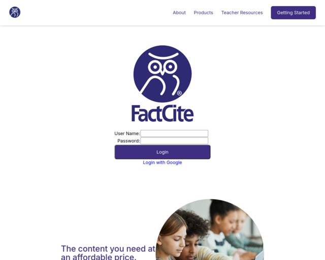 Screenshot of the Jacob Lawrence on FactCite website