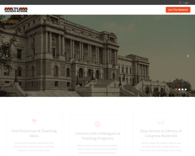 Screenshot of the TPS Teachers Network website