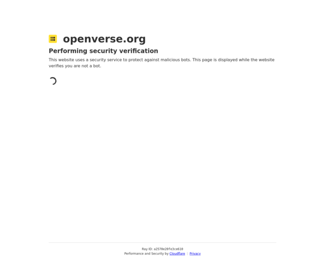 Screenshot of the Open Verse website