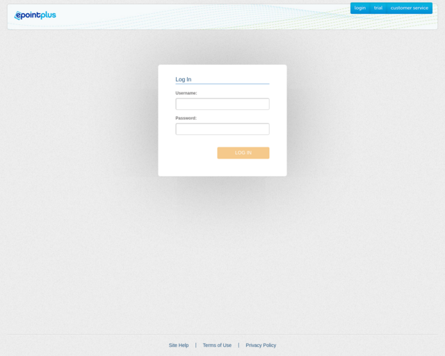 Screenshot of the epoint plus website